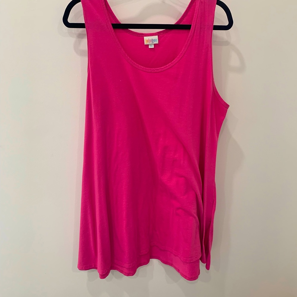 LuLaRoe Kristine tank pink 2XL